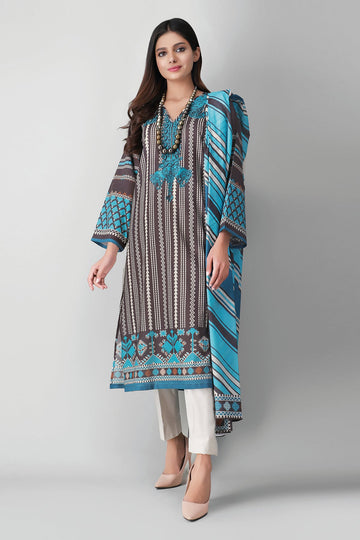 Khaadi M210203 Brown Summer Lawn 2021